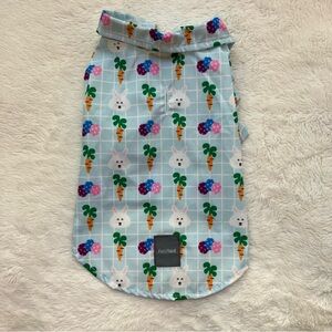 FuzzYard Blue Easter Bunny Hawaiian Dog Pet Shirt Button Up Polo Eggs Carrot 2